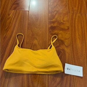 Athleta Yellow A-C scoop bikini top